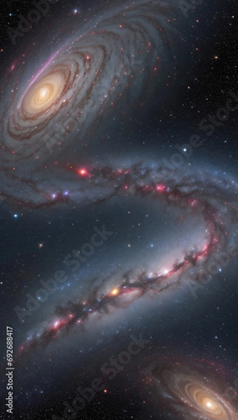 Fototapeta planet in space, galaxy