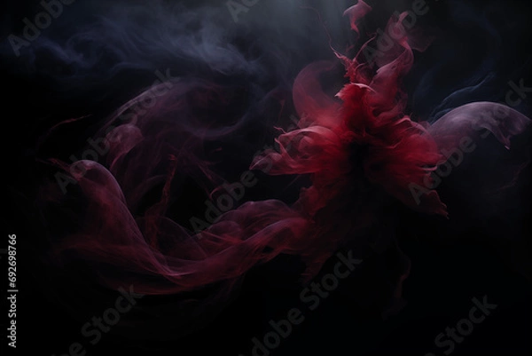Obraz Abstract red and black smoke background.