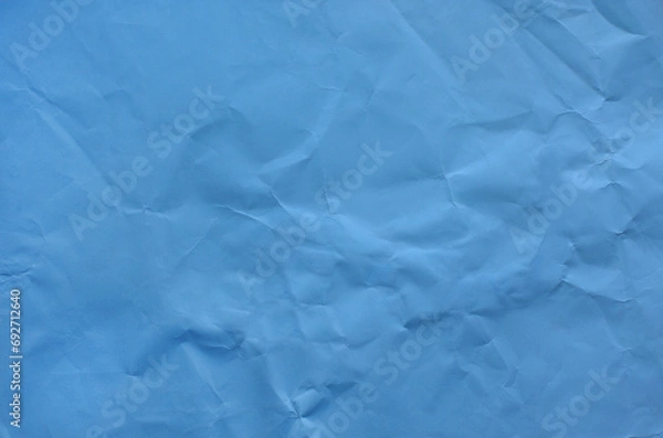 Obraz Blue crumpled paper for background image