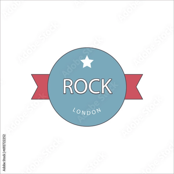 Obraz Rock Tiny Logo Design