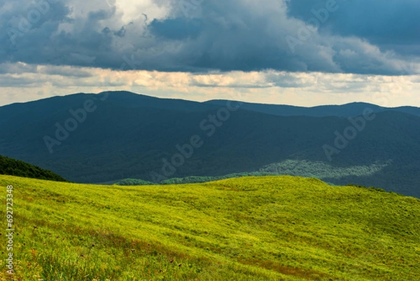 Fototapeta mountain range on an ordinary day