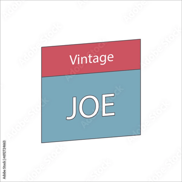 Obraz Vintage Joe Tiny logo Design