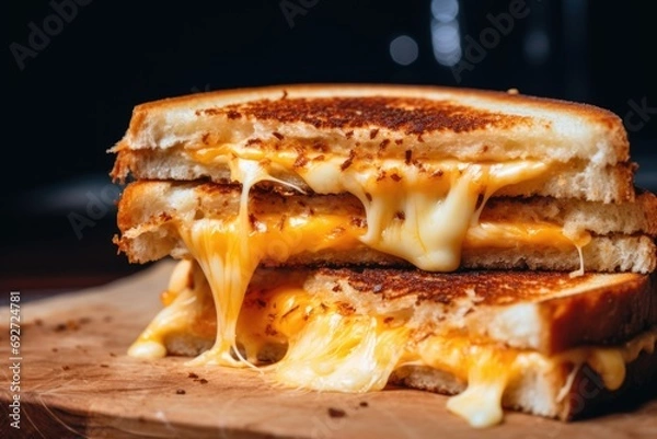 Obraz Close up grilled cheese sandwich