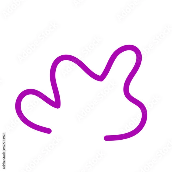 Obraz Wriggly scribble doodle line vector 