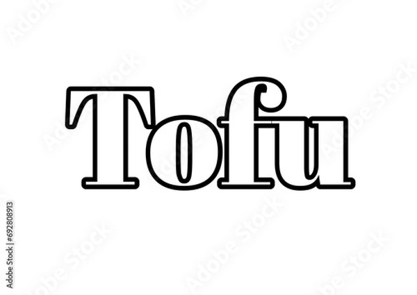 Obraz 豆腐の文字　英語