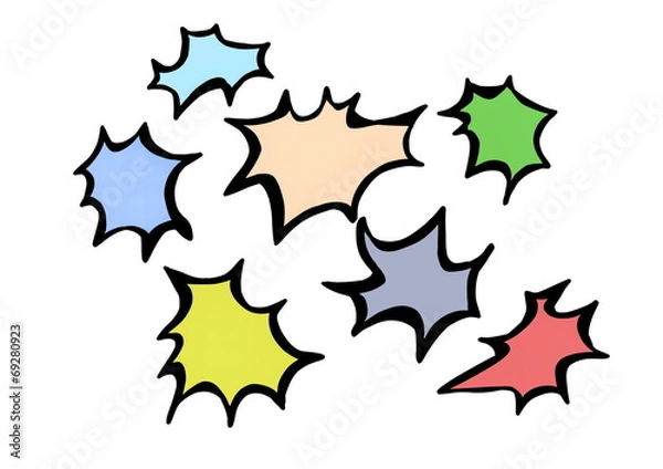 Fototapeta doodle color splash