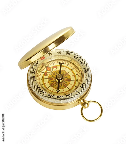 Obraz compass isolated on white background