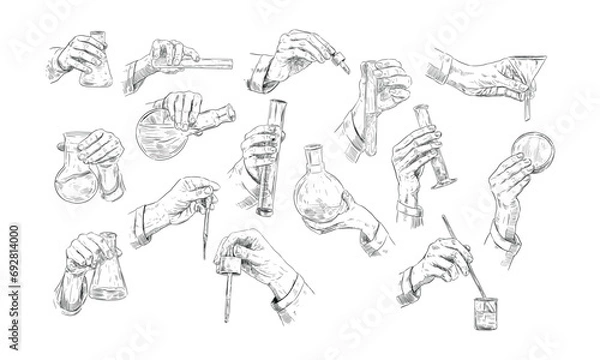 Obraz hand holding potion handdrawn collection