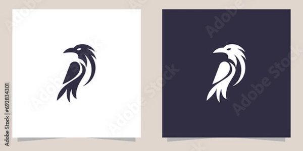 Obraz raven logo design vector