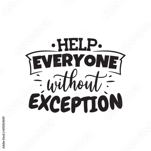 Fototapeta Help Everyone Without Exception. Vector Design on White Background