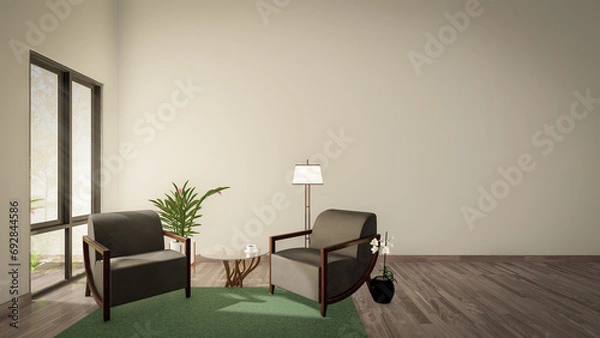 Obraz modern living room with table