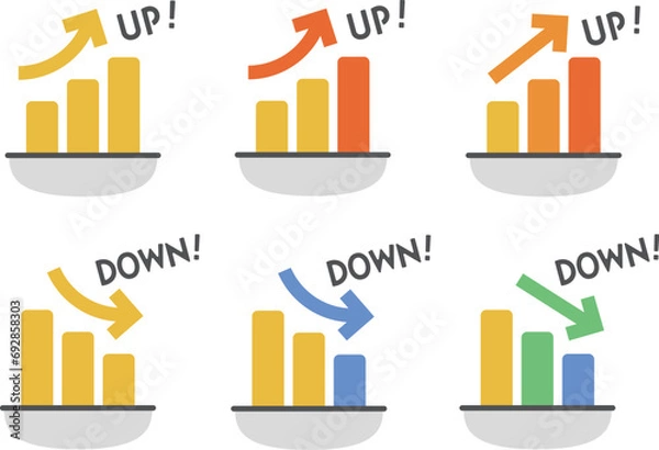 Obraz アップ＆ダウングラフ_シンプル