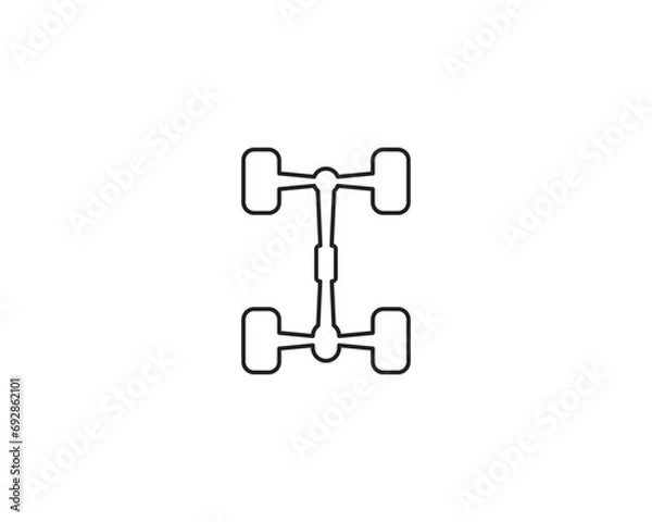 Obraz Chassis icon vector symbol design illustration