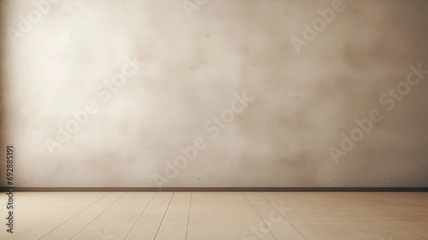 Fototapeta Modern simple house with sunlight shining through, Generative AI