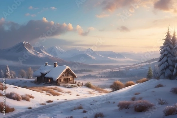 Obraz house in the snow