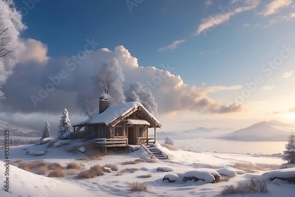 Obraz house in the snow