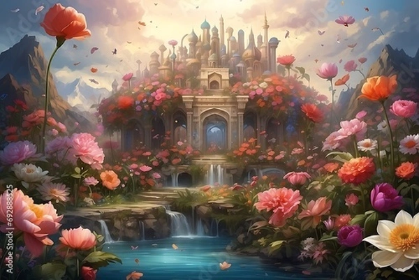 Obraz temple in the garden