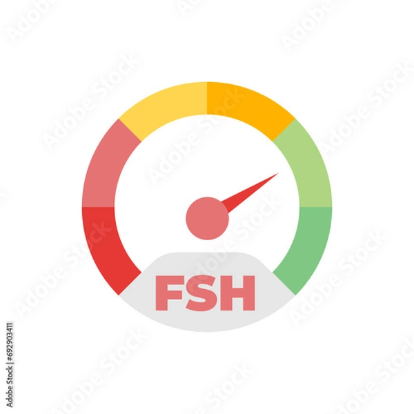 Fototapeta Follicle stimulating hormone meter. Vector element for design.