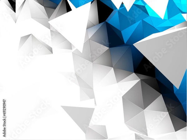 Fototapeta Abstract 3D Triangular Vector Background