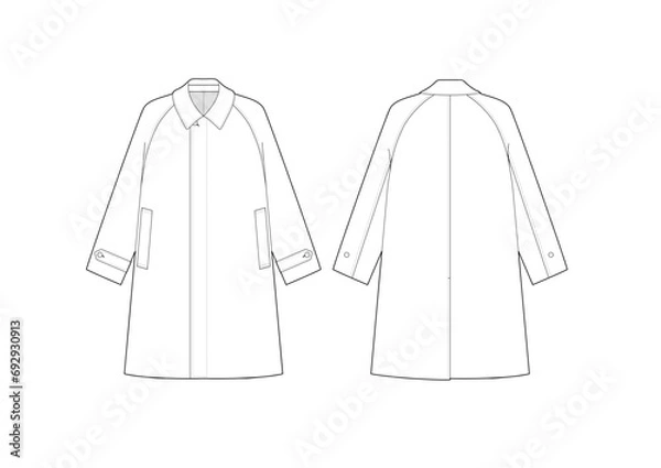 Fototapeta メンズステンカラーコート/ビジネスコート