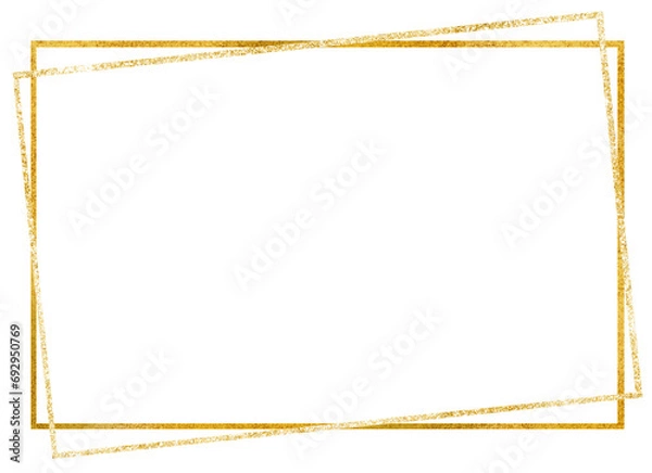 Fototapeta Gold rectangle frame