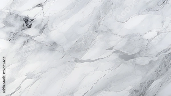 Fototapeta Marble wall white silver pattern gray ink graphic background marbe texture. generative AI.