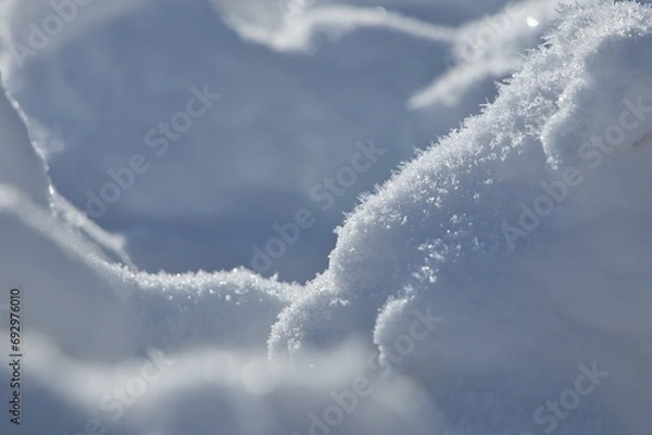 Obraz Schnee-Schneesterne im Detail