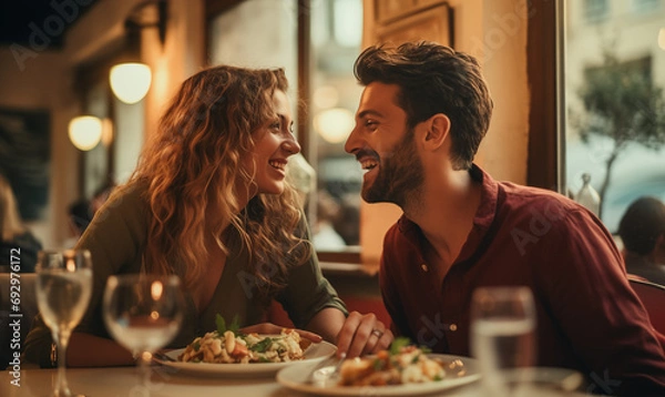 Obraz couple having dinner