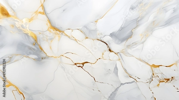 Fototapeta White statuario marble texture background, Thassos quartzite, Carrara Premium, Glossy statuary limestone marbel, Satvario tiles, Italian blanco catedra stone pattern, Calacatta Gold Bo. generative AI.