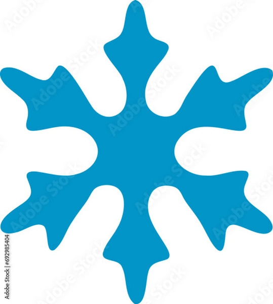Obraz Snowflake vector illustration. Snow flake symbol design elements