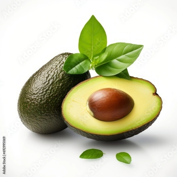 Fototapeta Avocado on a white background