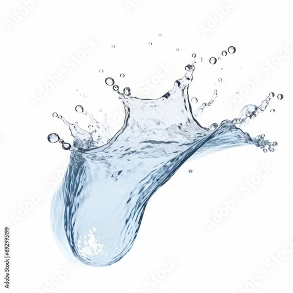 Fototapeta Water splash on a white background