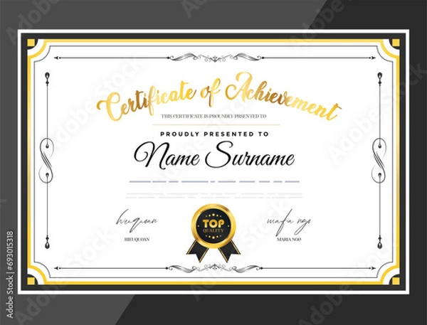Obraz certificate template elegant bright decor.