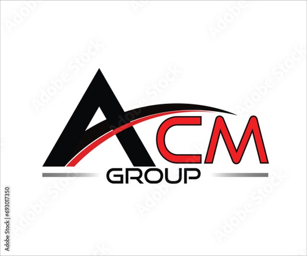 Obraz Initial Monogram Letter ,acm Logo Design Vector Template, Letter Logo Design.