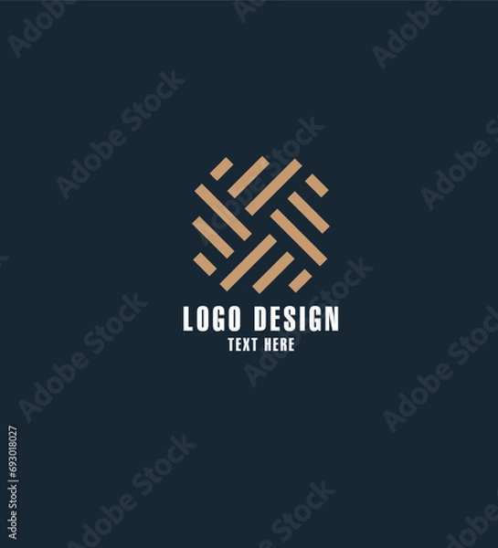 Obraz Modern logo flat shapes sketch