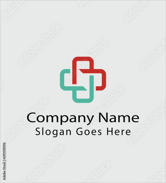 Obraz Modern type square shape logo