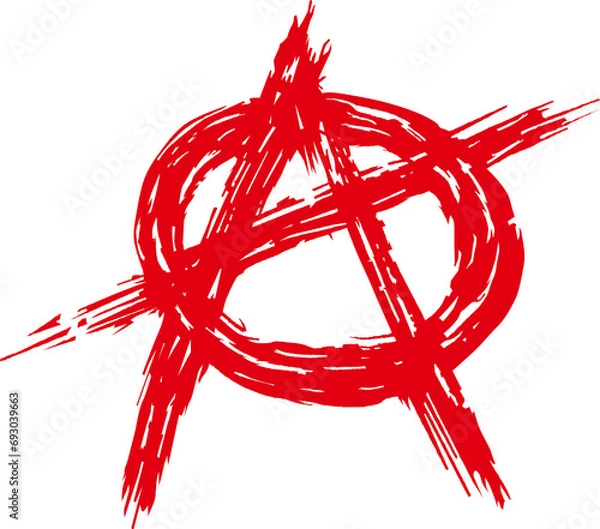 Fototapeta Anarchy sign on a transparent background
