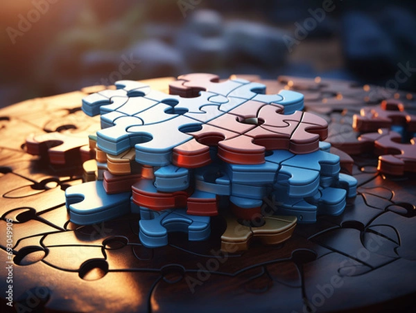 Fototapeta puzzle als symbol