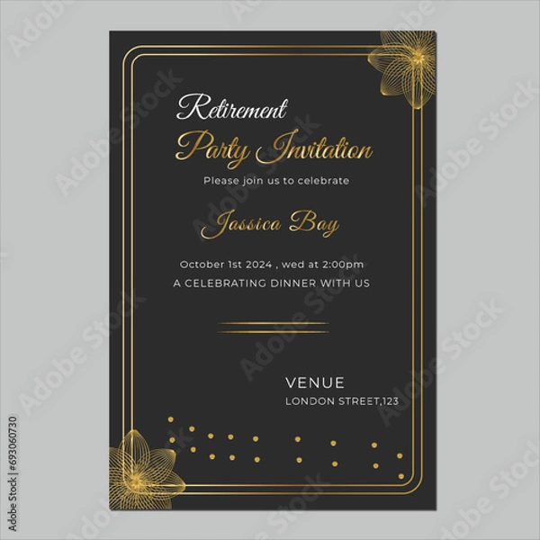 Obraz Happy retirement party invitation