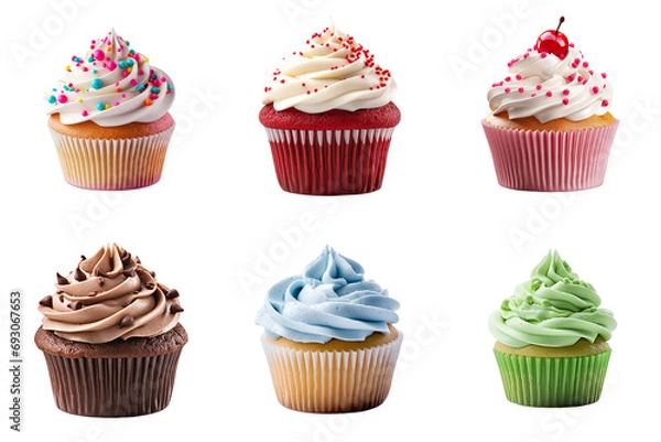 Obraz Cupcake (PNG) made with Ai generative technology
