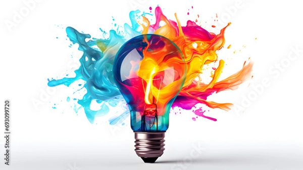 Obraz bulb with color splash