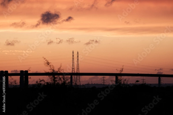Fototapeta Industrial Sunset