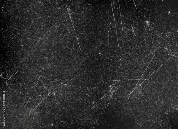 Fototapeta Dust-and-scratches-design.-Aged-photo-editor-layer.-Black-grunge-abstract-background