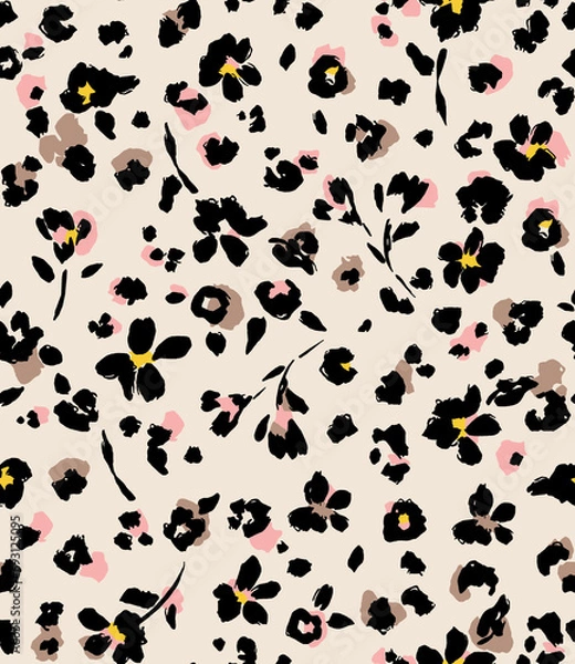 Obraz Flowers patterns. Seamless floral backdrop.
