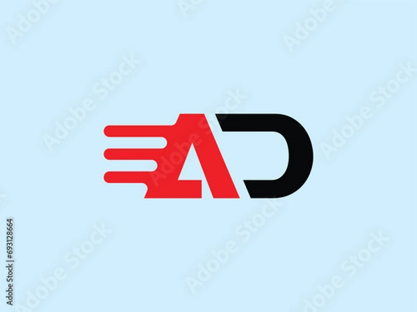 Obraz ad letter logo vector template