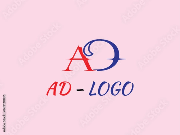 Obraz ad letter logo vector template