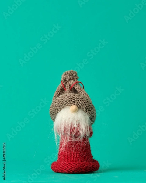 Obraz 
christmas decoration with nome on green background
