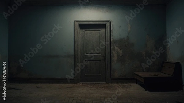 Fototapeta illustration of a room in disarray reflecting loneliness and anger generative ai
