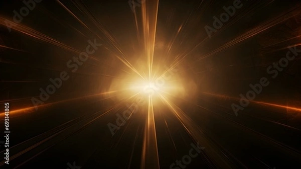 Fototapeta 3D Render of Dark Brown Light Rays. Abstract Background