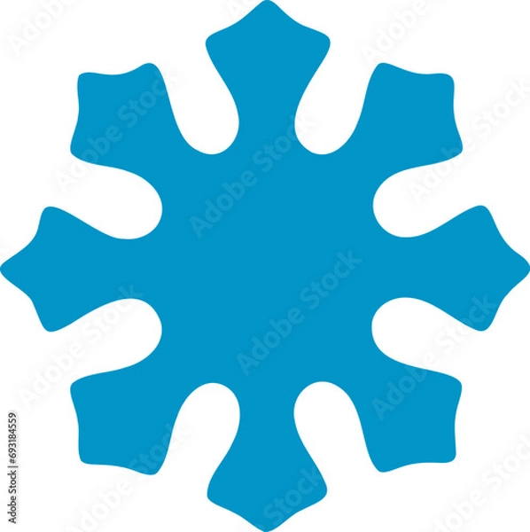 Fototapeta Snowflake vector illustration. Snow flake symbol design elements
